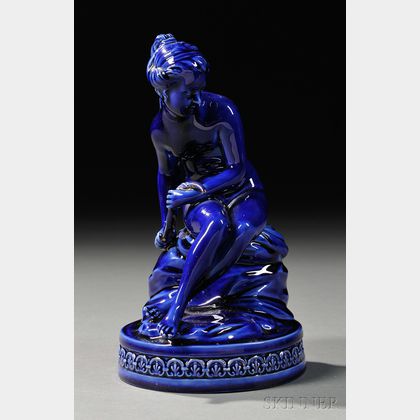 Wedgwood Cobalt Blue-glazed Figure of Psyche