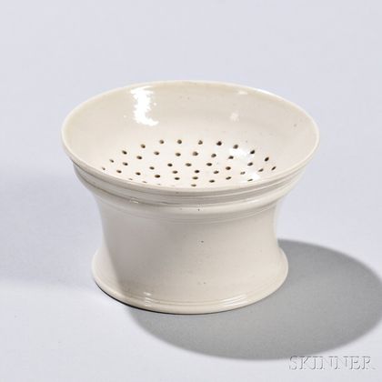 White Salt-glazed Stoneware Pounce Pot