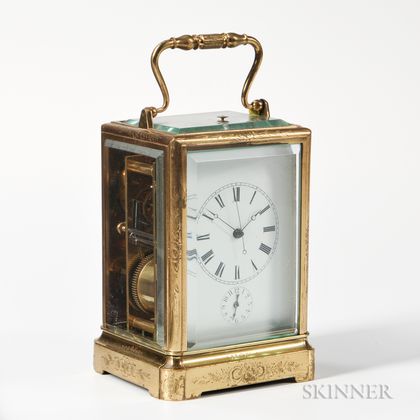 Carriage Clock with Sweep Center Seconds