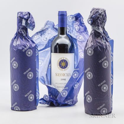 Tenuta San Guido Sassicaia 1998, 3 bottles 
