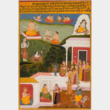 Painting of a Scene from the Sur Sagar of Surdas
