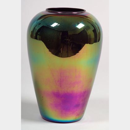 Modern Iridescent Art Glass Vase