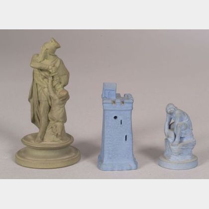 Three Pottery Chess Pieces