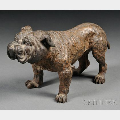Small Cold Painted Bronze Figure of a Bulldog