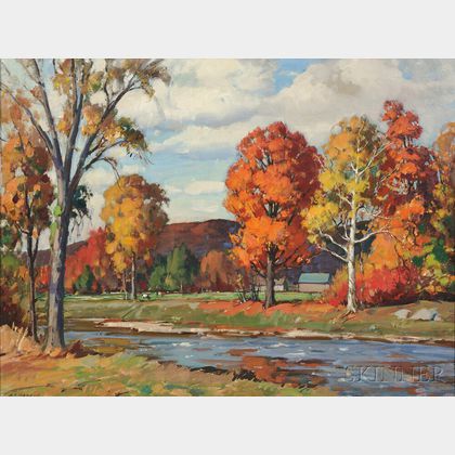 Aldro Thompson Hibbard (American, 1886-1972) Vermont Landscape, Autumn