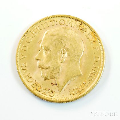 1912-M British Gold Sovereign. Estimate $200-300