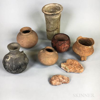 Six Mexican Pottery Vessels