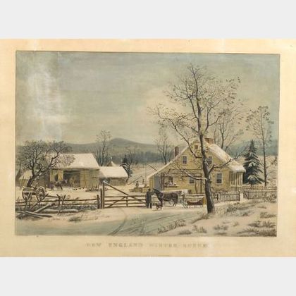 Currier & Ives, publishers (American, 1857-1907) NEW ENGLAND WINTER SCENE.