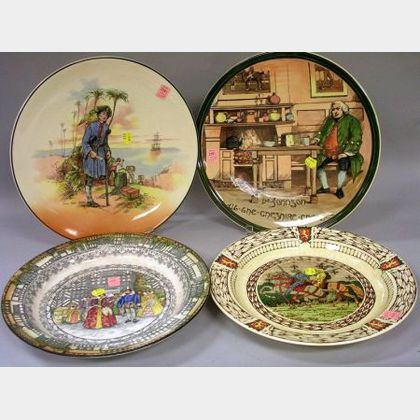 Two Royal Doulton Series Ware Chargers and Two Plaques