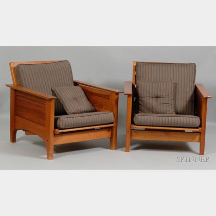Pair of Arts & Crafts Style Armchairs