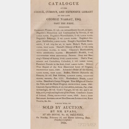 (Library Sale Catalog)