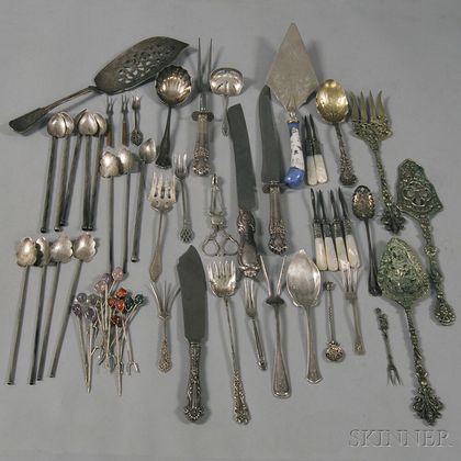 Group of Assorted Silver and Silver-plated Flatware