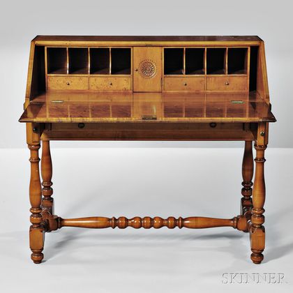 William and Mary-style Maple Desk on Frame