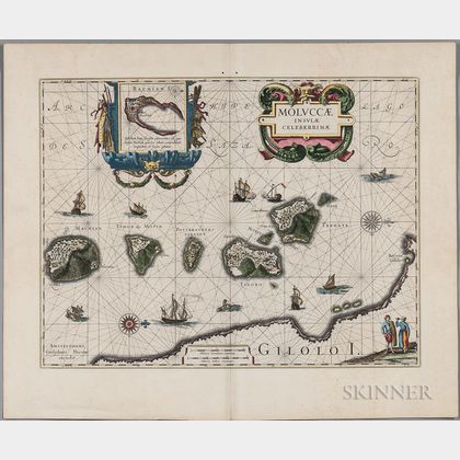 Maluku Islands. Willem Blaeu (1571-1638) Moluccae Insulae Celeberrimae.