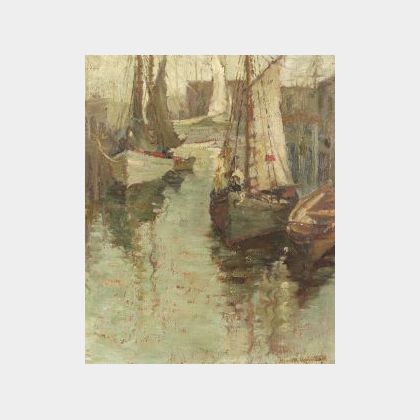 Jeanette Agnew Lyon (American, b. 1862) Docked Boats