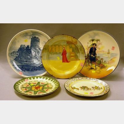 Royal Doulton Series Ware Charger, Two Plates, and Two Plaques