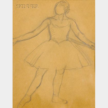 Attributed to Louis Kronberg (American, 1872-1965) Ballerinas/A Double-sided Sketch