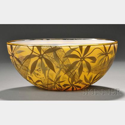 Peter Houk Etched Glass Bowl