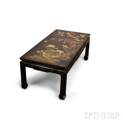 Lacquered Screen Panel Table