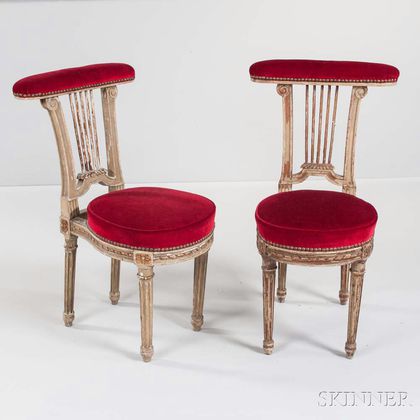 Pair of Continental Parcel-giltwood Chairs