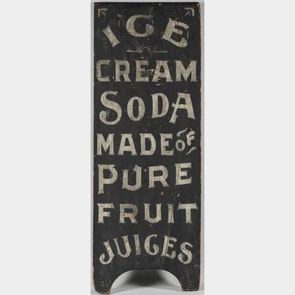 Painted "Ice Cream Soda" Sign