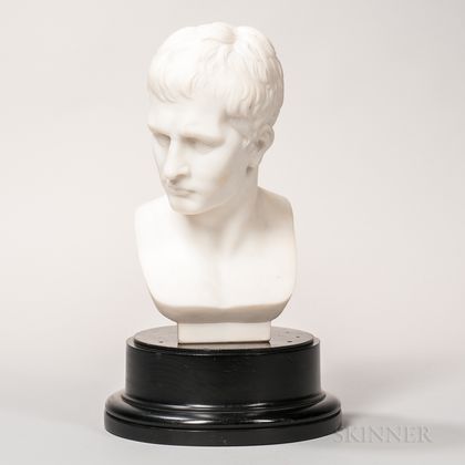 Ferdinando Vichi (Italian, 1875-1945) White Marble Bust of a Man