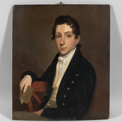 American School, Early 19th Century Portrait of a Young Man