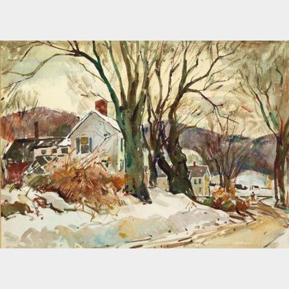 William Lester Stevens (American, 1888-1969) Snowfall