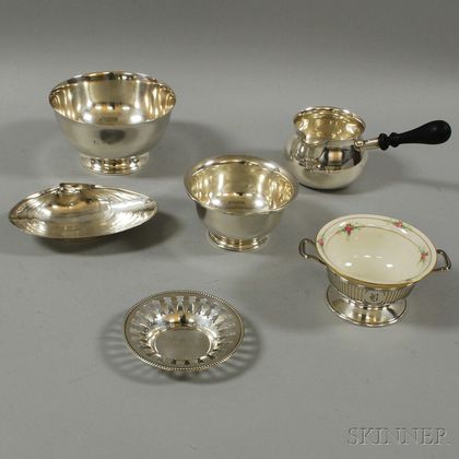 Six Pieces of American Sterling Silver Tableware
