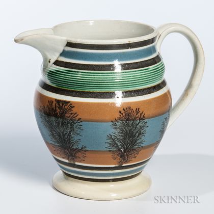Mocha-decorated Pearlware Pitcher
