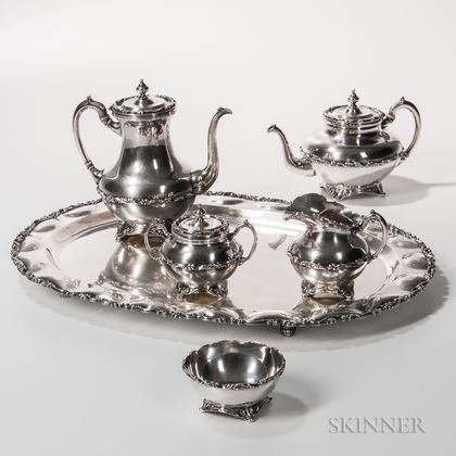 Jose Marmalejos Six-piece Sterling Silver Coffee and Tea Service 