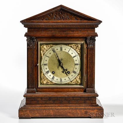Winterhalder & Hofmeier German Oak Shelf Clock
