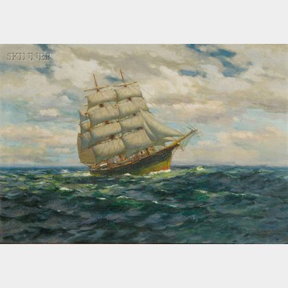 Louis Doyle Norton (American, 1867/68-1940) Ship on the High Seas