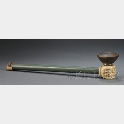Jade and Ivory Opium Pipe