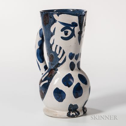 Ceramic Owl Pitcher After Picasso (Spanish, 1881-1973) 