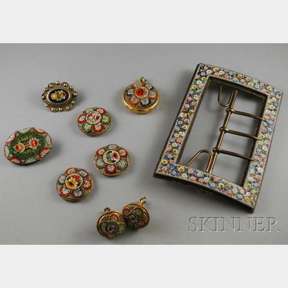 Group of Micromosaic Jewelry