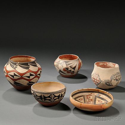 Five Southwest Pottery Items