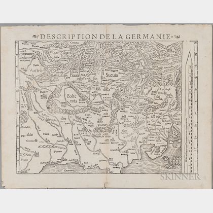 Germany. Sebastian Münster (1488-1552) Description de la Germanie.