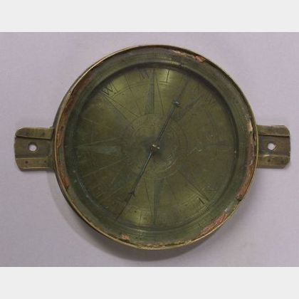 Part of a Boston Colonial Brass Surveyor's Compass by John Dupee
