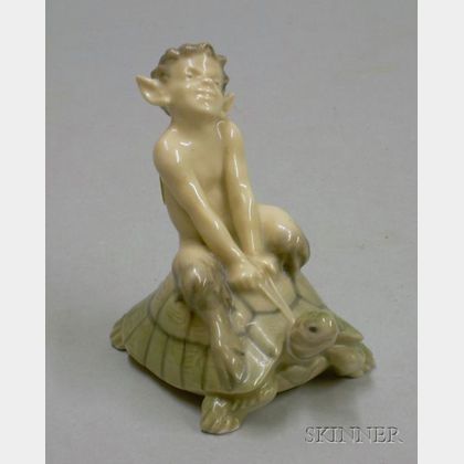 Royal Copenhagen Porcelain Figure of a Nymph atop a Turtle