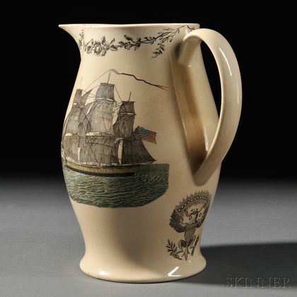 Transfer-decorated Liverpool Pottery Jug