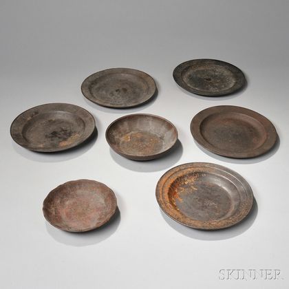 Seven Cast Iron Plates