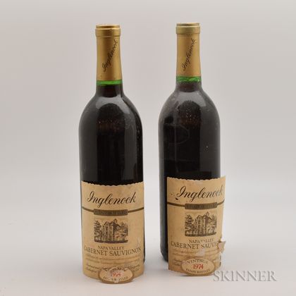 Inglenook Cabernet Sauvignon Estate 1974, 2 bottles 