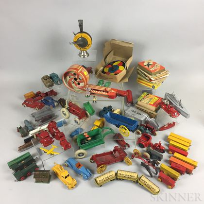 Group of Children's Games, Wooden Puzzles, and Metal Vehicles