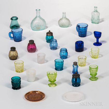 Twenty-six Blown, Molded, and Pressed Glass Items