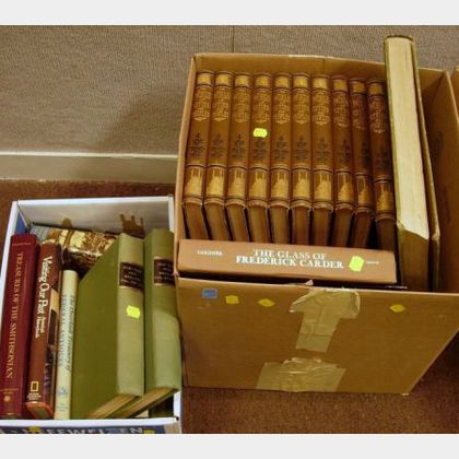 Thirty-eight Assorted Decorative Bound Library and Reference Book Titles