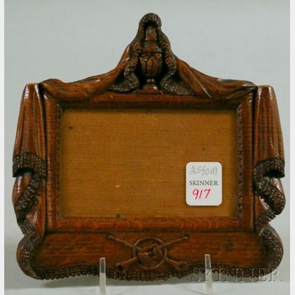 Small Relief Carved Oak Frame