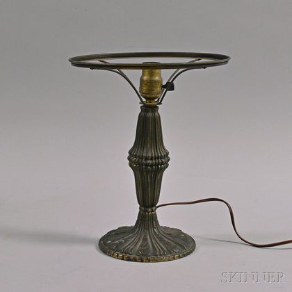 Cast Bronzed Metal Table Lamp Base
