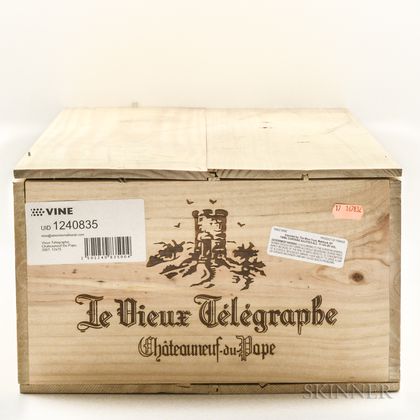 Vieux Telegraphe Chateauneuf du Pape La Crau 2007, 12 bottles (owc) 