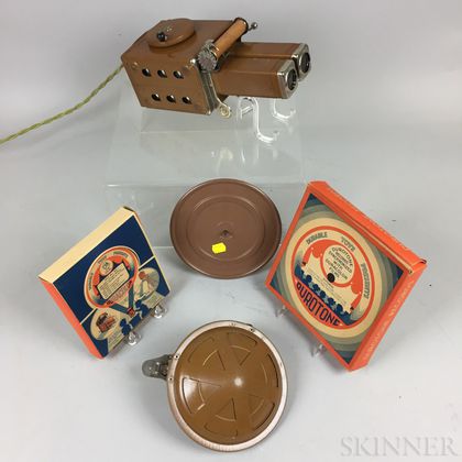 Durotone No. 427 Gift Set with Audio and Visual Toy Projector. Estimate $20-200